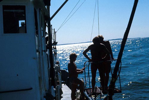 Aboard the RV Hydra on Lake Erie