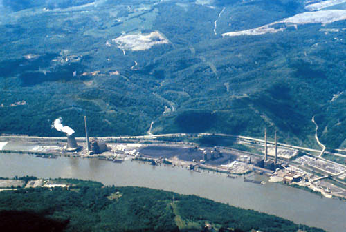 Power Plant at Brilliant, Ohio on the Ohio River